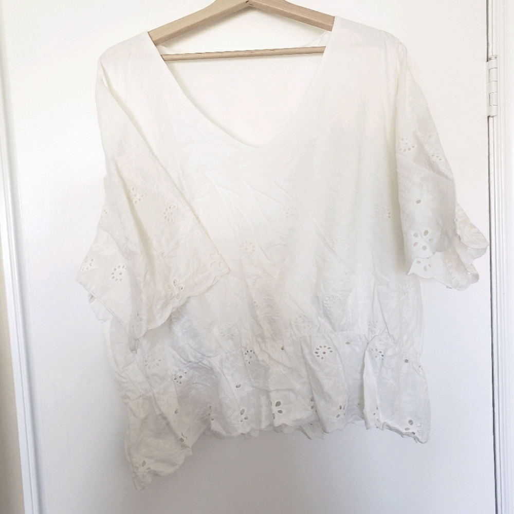 Embroidered floral blouse